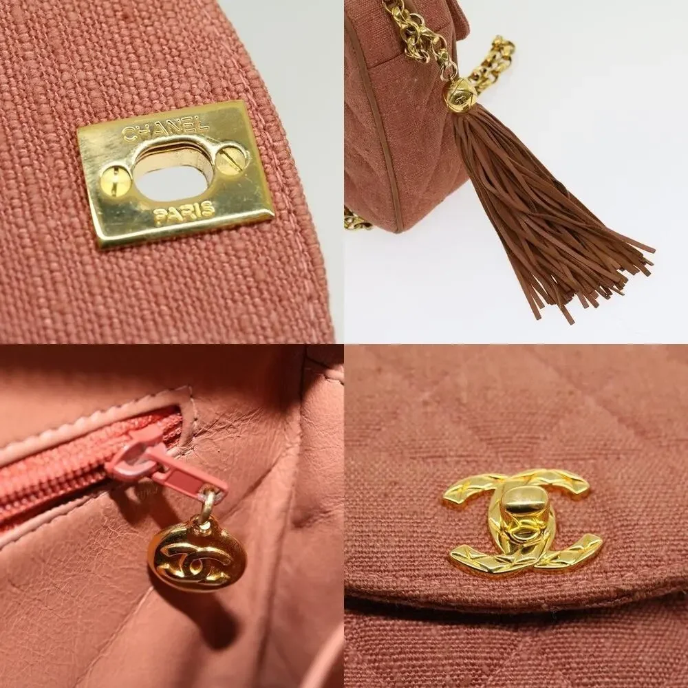 Chanel Diana Turn Lock Chain Shoulder Bag Pink